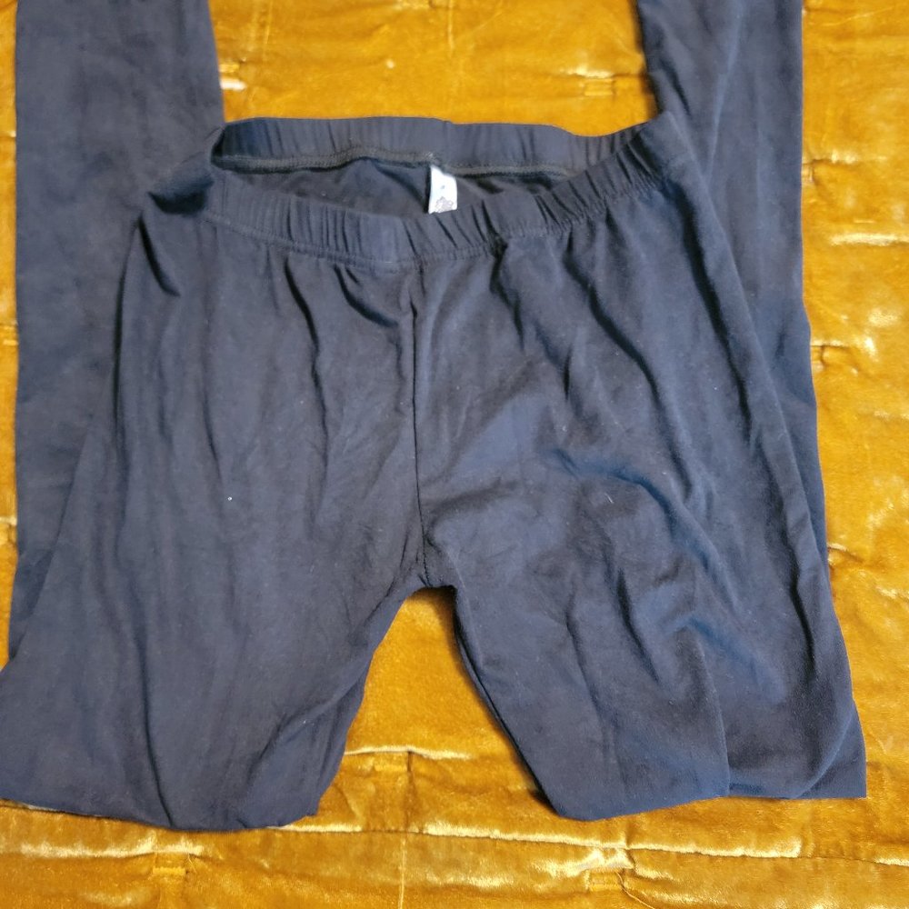 Suede-like Black Leggings